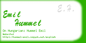 emil hummel business card